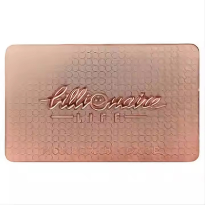 주문 로즈 골드 새겨진 맞춤 금속 NFC 비지니스 카드 online manufacture