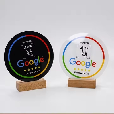 주문 13.56mhz NFC 구글 리뷰 플레이트 사용자 지정 코드 디스플레이 NFC 소셜 미디어 플레이트 online manufacture