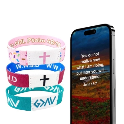 주문 NFC 기독교 매일 성경 구절 팔찌 온도 내성 -30°C ~ 60°C 내성 online manufacture