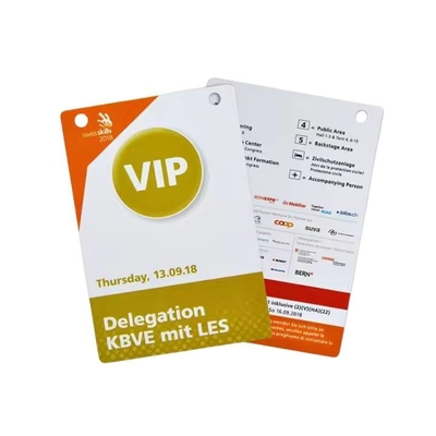펀치홀 RFID 이벤트 배지 스마트 RFID 칩 VIP 패스 아이디 카드